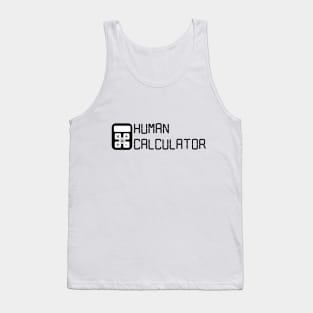 Human Calculator (Digital) Black Tank Top